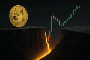 Dogecoin Flirts With Long-Term Breakdown At Monthly Ichimoku Floor