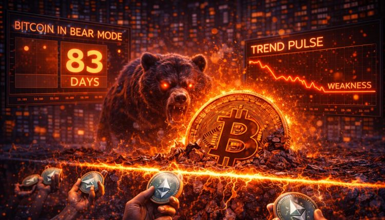 Bitcoin Stuck In Bear Mode For 83 Days: Trend Pulse Confirms Structural Weakness