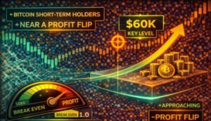 Bitcoin Short-Term Holders Near A Profit Flip: A Key Level Comes Into Focus