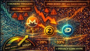 Monero Triggers Retail Alert That Preceded ZEC And DASH Drops As Privacy Coin Hype Returns