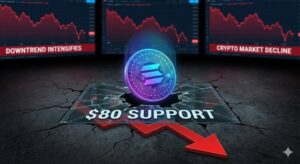 Solana (SOL) Loses $80 Floor, Downtrend Signals Intensify Rapidly Across Broader Crypto Space