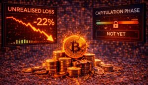 Bitcoin Unrealized Losses Reach 22% – Still No Capitulation Phase