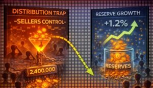 The Distribution Trap: Why Bitcoin’s Reserve Growth Proves Sellers Still Hold The Tape
