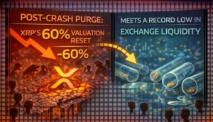 Post-Crash Purge: XRP’s 60% Valuation Reset Meets a Record Low in Exchange Liquidity
