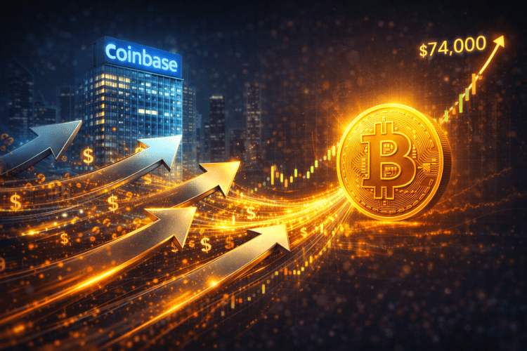 Bitcoin Surge To $74,000 Fueled By US Institutions, Coinbase Premium Signals