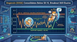 Dogecoin (DOGE) Consolidates Below $0.10, Breakout Still Elusive